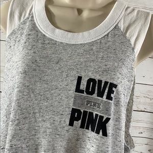 PINK Victoria’s Secret Gray Muscle Tee Size Small